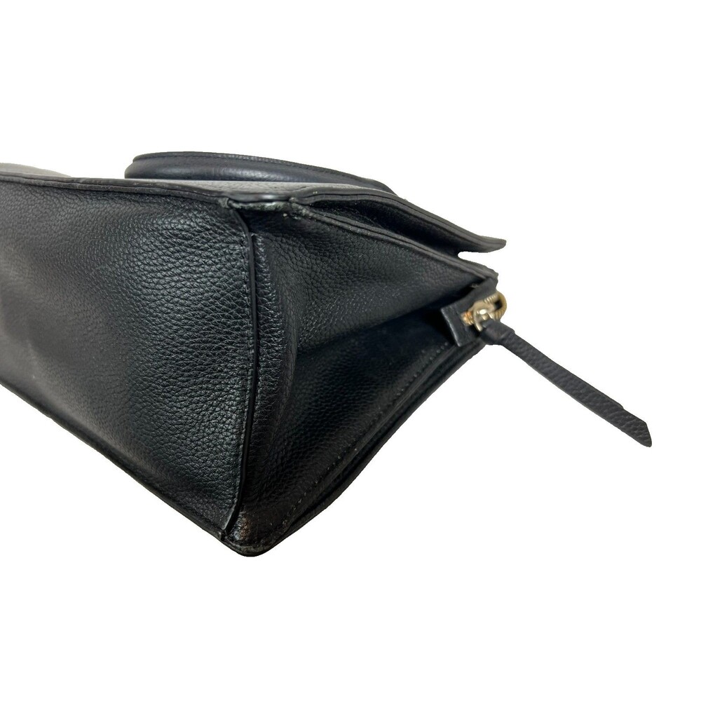 Kate Spade Black Pebble Leather Structured Satchel Bag Purse Handbag - Picture 6 of 15